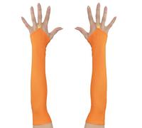 W WIDMANN MILANO Party Fashion - Guantes de satén sin dedos, años 80, accesorio para disfraces