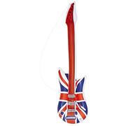 W WIDMANN MILANO Party Fashion - Guitarra hinchable, accesorio de disfraz con correa, guitarra de aire, instrumento para Carnaval