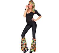 W WIDMANN MILANO Party Fashion - Conjunto hippie años 60/70, diadema y calentadores, hippie, reggae, flower power