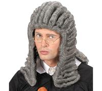 W WIDMANN MILANO Party Fashion J0733 - Peluca de juez, gris, pelo sintético, peluca de pelo largo