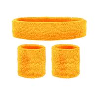 Widmann - Cintas de sudoración, juego de 3 piezas, cinta para la cabeza y 2 muñequeras, deporte, accesorios, años 80, chándal, carnaval, fiesta temática