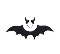 W WIDMANN MILANO Party Fashion - Juego de disfraces de diablo, alas y cuernos de diablo, Satanás, demonio, accesorios, Halloween