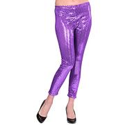 W WIDMANN MILANO Party Fashion - leggings con lentejuelas, brillantes, Disco Fever, para disfraces de carnaval