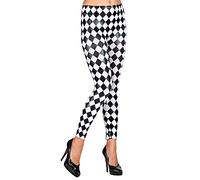 W WIDMANN MILANO Party Fashion - Leggings, estampado de rombos, arlequín, payaso, Halloween