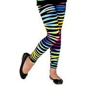 W WIDMANN MILANO Party Fashion - Leggings para niños 80s, tiger print, 80s, animal print, disco fever, carnaval