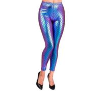 W WIDMANN MILANO Party Fashion - Leggings Sirena señora, Estampado Escamas, Mundo Submarino