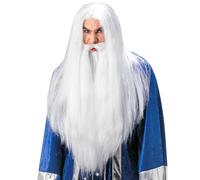 W WIDMANN MILANO Party Fashion M6137 - Peluca de mago con maxi barba y bigote, fantasía, cuento, carnaval