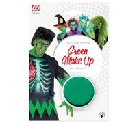 WIDMANN 4061K - Maquillaje En Tarrina para Niños Unisex, Aliens, Oscuros, Brujas, Payasos, Flores, Soldados, Carnaval, Halloween, 9,6 Ml, Color Verde