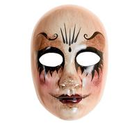 W WIDMANN MILANO Party Fashion - Máscara cara de muñeca, horror, payaso, plástico, muñeca de porcelana, miedo disfraz de Halloween