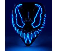 W WIDMANN MILANO Party Fashion - Máscara LED monstruo, cara brillante, mueca de miedo, demonio, Halloween