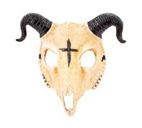 W WIDMANN MILANO Party Fashion - Máscara de diablo, demonio, cabra, Lucifer con cuernos y cruz, Halloween y carnaval