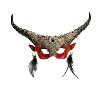 W WIDMANN MILANO Party Fashion - Máscara de Ojos Diablo con Cuernos, Demonio, Accesorio Halloween