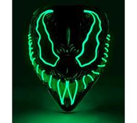 W WIDMANN MILANO Party Fashion - Máscara LED monstruo, cara brillante, mueca de miedo, demonio, Halloween
