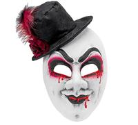 W WIDMANN MILANO Party Fashion - Máscara para adultos, máscara facial de payaso asesino, accesorio para Halloween, carnaval