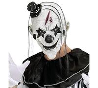 W WIDMANN MILANO Party Fashion - Máscara payaso asesino con mini sombrero | Máscara facial para Halloween, Carnaval y disfraces de payaso de terror
