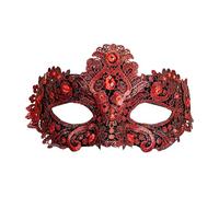 W WIDMANN MILANO Party Fashion - Máscara veneciana, máscara para los ojos con pedrería brillante, para carnaval, baile de máscaras