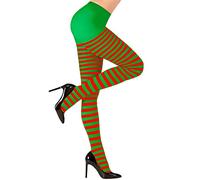 W WIDMANN MILANO Party Fashion - Medias, rayas, 70 DEN, Halloween, disfraces (Paquete de 2)