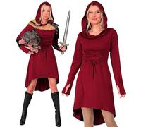 W WIDMANN MILANO Party Fashion - Medieval/Vestido gótico con capucha, disfraz para carnaval, fiestas medievales