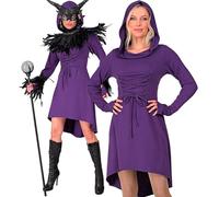 W WIDMANN MILANO Party Fashion - Medieval/Vestido gótico con capucha, disfraz para carnaval, fiestas medievales