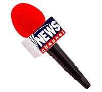 W WIDMANN MILANO Party Fashion - Micrófono para noticias de última hora, 25 cm, Accesorio Presentador, Carnaval