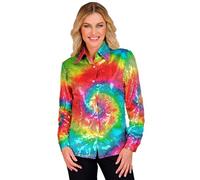 W WIDMANN MILANO Party Fashion - Moda de fiesta blusa de lentejuelas para señoras, Disco Fever, Schlagermove, camisa para señoras, estampado animal, festival, disfraces de carnaval