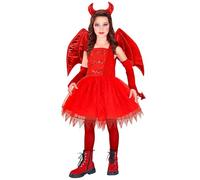 W WIDMANN MILANO Moda Fiesta - disfraz infantil diablo, vestido, infierno, demonio, disfraz Halloween