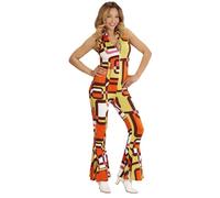 W WIDMANN MILANO Party Fashion - Mono de los años 70 para mujer | Estilo groovy, mono con look disco-retro, llamativo disfraz para Carnaval y fiestas temáticas