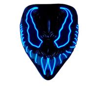 W WIDMANN MILANO Party Fashion - Máscara LED monstruo, cara brillante, mueca de miedo, demonio, Halloween