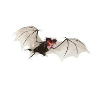 W WIDMANN MILANO Party Fashion - 10052 - Murciélago peludo con ojos LED parpadeantes, 89 cm, decoración, decoración para colgar, terror, Halloween, fiesta temática