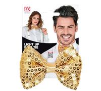 W WIDMANN MILANO Party Fashion - Pajarita con 4 luces LED, pajarita, con lentejuelas, accesorio, carnaval
