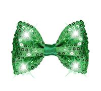 W WIDMANN MILANO Party Fashion - Pajarita LED con lentejuelas, accesorio de fiesta luminoso para discoteca y carnaval