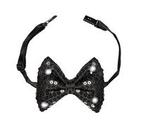 W WIDMANN MILANO Party Fashion - Pajarita con 4 luces LED, pajarita, con lentejuelas, accesorio, carnaval