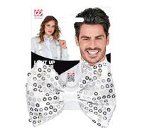 W WIDMANN MILANO Party Fashion - Pajarita con 4 luces LED, pajarita, con lentejuelas, accesorio, carnaval