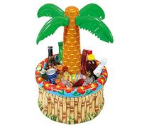 W WIDMANN MILANO Party Fashion 04865 - Palmera hinchable con nevera para bebidas, para llenar con hielo y agua, altura aprox. 62 cm, diámetro aprox. 57 cm, fiesta en la playa, fiesta temática