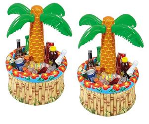 W WIDMANN MILANO Party Fashion - Palmera hinchable con enfriador de bebidas, para llenar de hielo y agua, fiesta en la playa