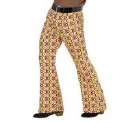 W WIDMANN MILANO Party Fashion - Pantalones de hombre de los años 70, estilo disco, pantalones acampanados para carnaval, disfraces