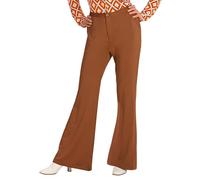 W WIDMANN MILANO Party Fashion - Pantalones acampanados para mujer de los años 70, estilo retro vintage, para carnaval, festival de música pop