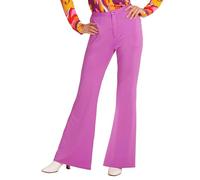 W WIDMANN MILANO Party Fashion - Pantalones acampanados para mujer de los años 70, estilo retro vintage, para carnaval, festival de música pop