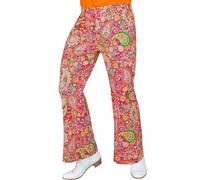 W WIDMANN MILANO Party Fashion - Pantalones años 60 para Hombre, Hippie, Reggae, Flower Power, Disco Fever