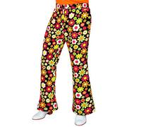 W WIDMANN MILANO Party Fashion - Pantalones años 60 para hombre, Hippie, Reggae, Flower Power, Disco Fever