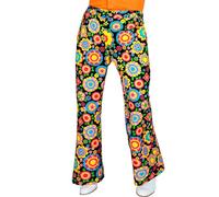 W WIDMANN MILANO Party Fashion - Pantalones años 60 para hombre, Hippie, Reggae, Flower Power, Disco Fever