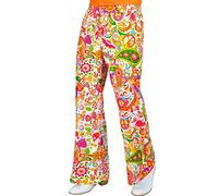 W WIDMANN MILANO Party Fashion - Pantalones años 60 para Hombre, Hippie, Reggae, Flower Power, Disco Fever