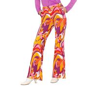 W WIDMANN MILANO Party Fashion - Pantalones años 70 para mujer, hippie, reggae, flower power, disco fever