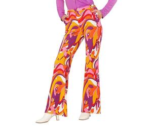 W WIDMANN MILANO Party Fashion - Pantalones años 70 para Mujer, Hippie, Reggae, Flower Power, Disco Fever