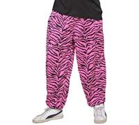 W WIDMANN MILANO Party Fashion - Pantalones años 80 con estampado de cebra, fiesta temática, carnaval