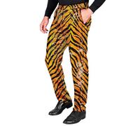 W WIDMANN MILANO Party Fashion - Pantalones brillantes con lentejuelas para hombre, Disco Fever, pantalones para hombre para festivales o disfraces de carnaval