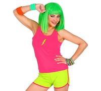 W WIDMANN MILANO Party Fashion - Pantalones cortos neón para mujer, brillan bajo la luz ultravioleta, accesorio de disfraz de los 80 para carnaval y fiestas