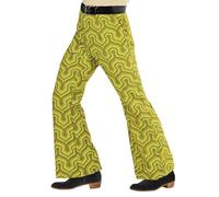W WIDMANN MILANO Party Fashion - Pantalones de hombre de los años 70, estilo disco, pantalones acampanados para carnaval, disfraces