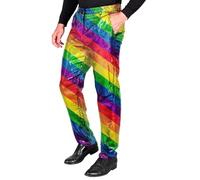 W WIDMANN MILANO Party Fashion - Pantalones de Lentejuelas Brillantes para Hombre, Disco Fever, Pantalones para Festivales, Disfraces de Carnaval