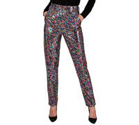 W WIDMANN MILANO Party Fashion - Pantalones de Lentejuelas para Mujer | Conjunto retro brillante, pantalones de mujer para Carnaval, festivales, discotecas, Nochevieja y looks llamativos de fiesta